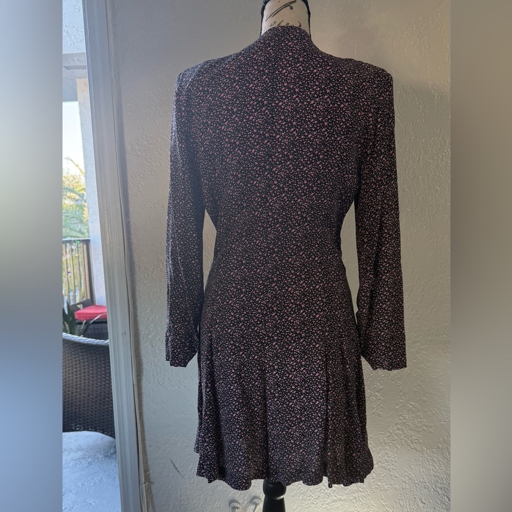 Zara Floral Skort Dress 80s Style Padded Shoulders with Built in Shorts size S - Picture 5 of 13